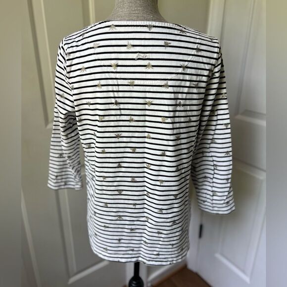 Joules Harbour Striped Bee Print Long Sleeve Shirt US12 - Picture 4 of 7